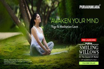 Purva Smiling Willows offer yoga and meditation lawn in Bangalore
